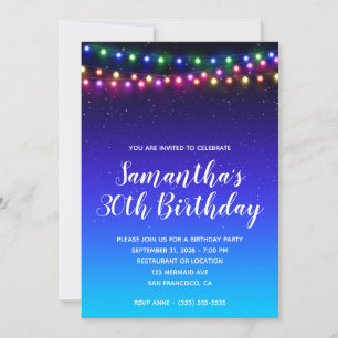 Convite Luzes de Rua Ombre Estrelado 30º Aniversário