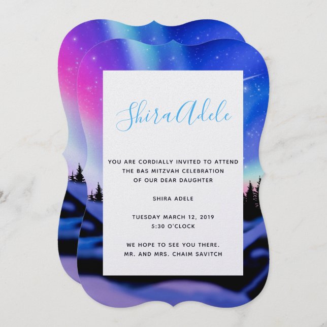 Convite Luzes de sonho (Frente/Verso)