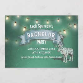 Convite Luzes de String de Festa de Despedida de Solteiro