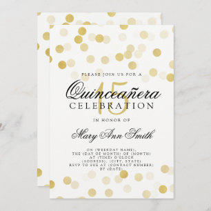 Convite Luzes do brilho da folha Dourado do aniversário de