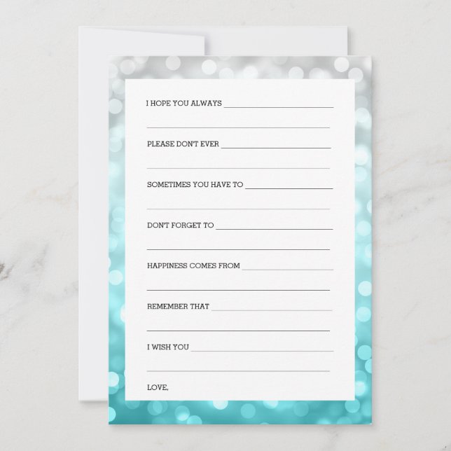 Convite Luzes do brilho de Ombre da praia do conselho do (Frente)