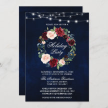 Luzes do Feriado Floral de Aquarela Elegante