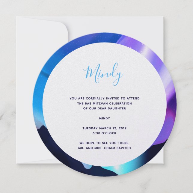 Convite Luzes do Norte (Frente)