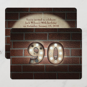 Convite luzes do Partido-famoso do aniversário do 90 no