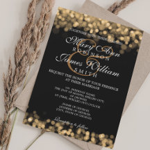 Luzes Douradas de Casamento Elegante