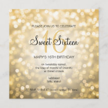 Luzes Dourados do brilho da festa de aniversário