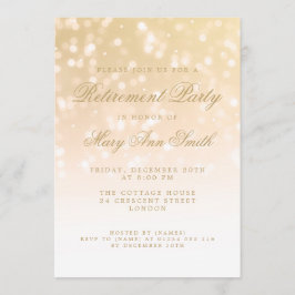 Convite Luzes Dourados elegantes da faísca do partido de