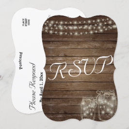 Convite Luzes Elegantes de Jarra de Pedra para RSVP