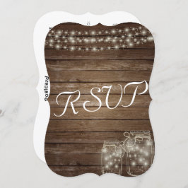 Convite Luzes Elegantes de Jarro de Pedra para RSVP
