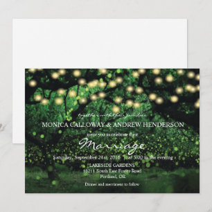 Convite Luzes feericamente Enchanted da floresta que