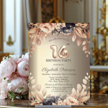 Luzes Florais Elegantes com Cordão, 16º Aniversári