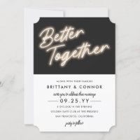 Luzes neon | Melhor Juntos | Casamento Moderno
