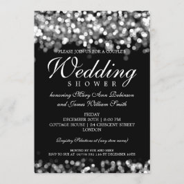 Convite Luzes prateadas dos Chás Elegantes