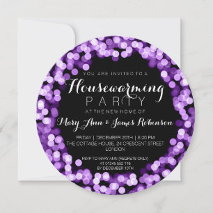 Convite Luzes repicantes roxas do Partido do Aquecimento