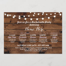 Convite Luzes Rígidas da Bachelorette de Chá de panela Iti