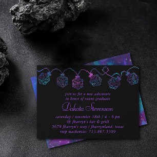 Convite Luzes RPG   Nebula Fantasy Tabletop Gamer Dice