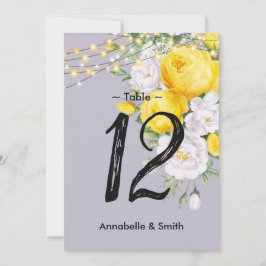 Convite Luzes russas amarelas da mesa