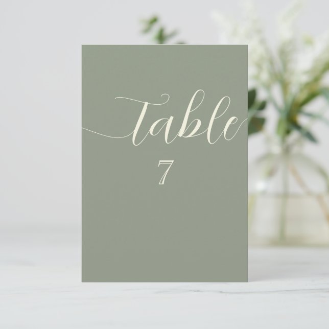 Convite Luzes Simples de Corda Casamento Verde Sage (Em pé/Frente)