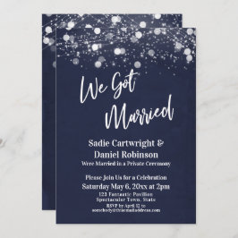 Convite Luzes Texturizadas Nós Casamos Recepção Naval Apen