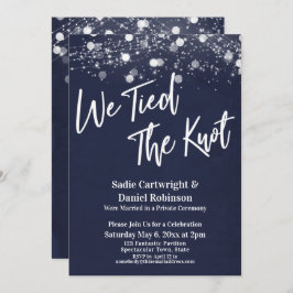 Convite Luzes texturizadas Nós conectamos a recepção do Ma