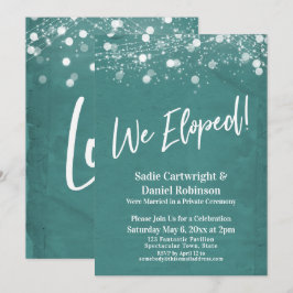 Convite Luzes Texturizadas Nós Fugimos Receção-Only Azul-T