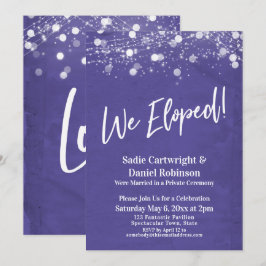 Convite Luzes Texturizadas Nós Fugimos Roxo Recepção Apena