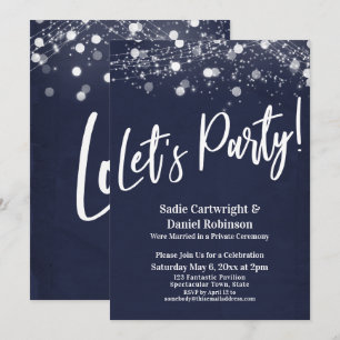 Convite Luzes Texturizadas Vamos Fazer uma Festa Marinha S