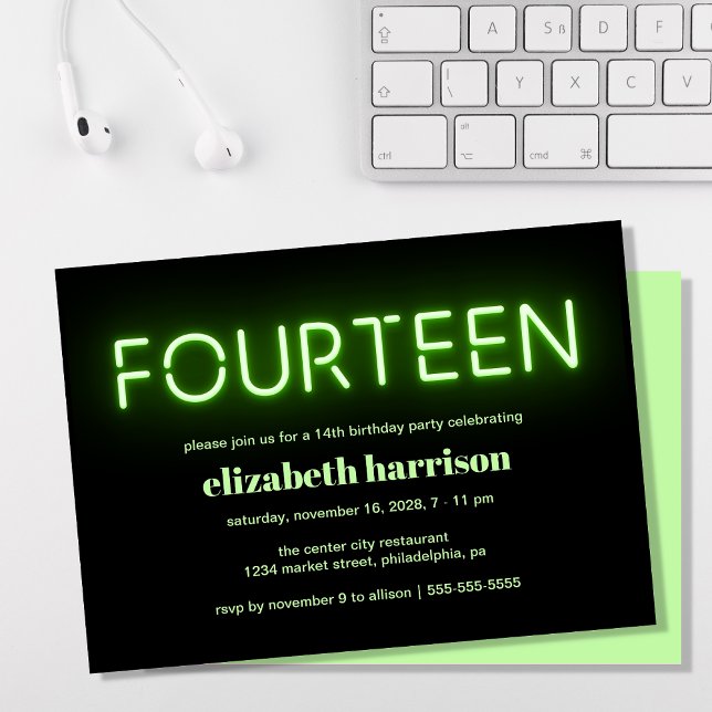 Convite Luzes verdes e 14 (Criador carregado)