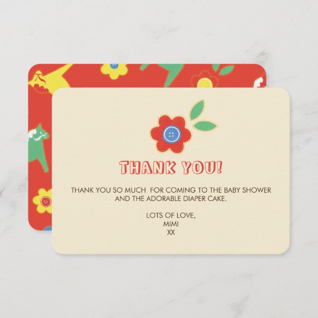 Convite Lycka Till Obrigado (Frente/Verso)