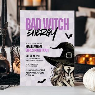 Convite Má Bruxa - Convidado para o Halloween