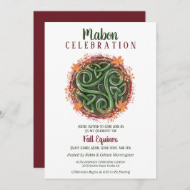 Convite Mabon Fall Equinox Celtic Triskelion Harvest