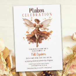 Convite Mabon Harvest Fall Equinox Retro Fairy