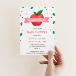 Convite Maçã de minha queda de olhos | Chá de fraldas de V