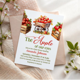 Convite Maçã do meu Chá de fraldas de mercado de queda de