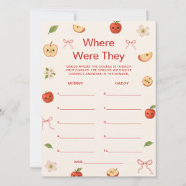 Convite Maçã Do Meu Chá de fraldas Olho Onde Eles Jogavam