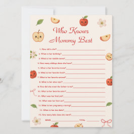 Convite Maçã do meu Chá de fraldas que conhece melhor Mamã