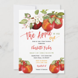 Convite Maçã do nosso Chá de fraldas