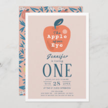 Maçã do nosso primeiro aniversario rosa