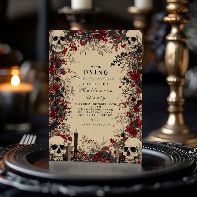 Convite Macabre Candlelight Gothic Soirée (Criador carregado)