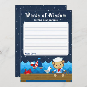 Convite Macaco-macaco vermelho e palavras Marinhos de sabe