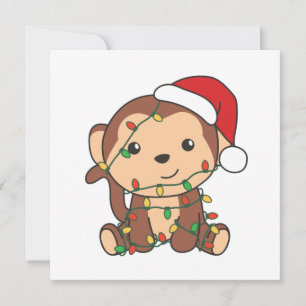 Convite Macacos Macacos Macacos De Inverno De Natal