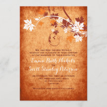 Maçal elegante deixa casamento outono laranja