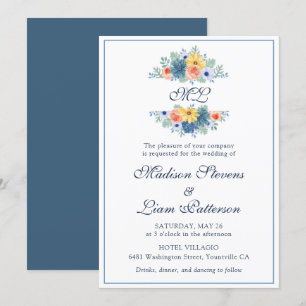 Convite Macarão Suculento Bonito Elegante Monograma