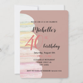 Convite Macarões Franceses pintados à mão