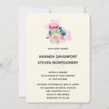 Macarons e Flores Aquarela Casamento