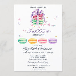 Convite Macarons Zigue-Zague Franceses Doce 16