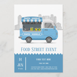 Convite macarrão de comida