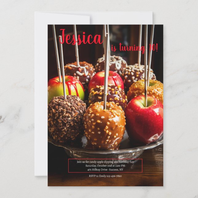 Convite Maçãs Doce (Frente)