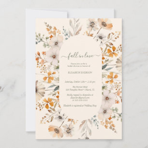 Convite Maçãs e Flores de Aquarelas de Queda Elegante