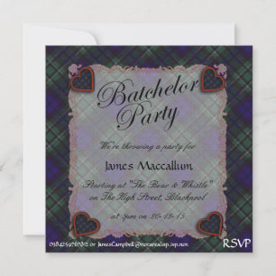 Convite Maccallum Scottish clan tartan - Xadrez